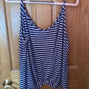 SO women’s blue and white striped tank top